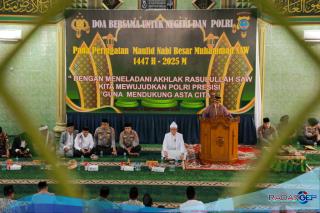 Doa Bersama Polda Sumut di Hari Maulid Nabi, Meneladani Akhlak Rasulullah Membangun Polri Presisi